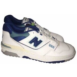New Balance 550 White Blue Groove Men's Size 11.5D  (BB550NCC) Light Dark Blue